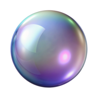 reflective serene Hyper-specific, ultra-detailed, photorealistic professional render of a single isolated soap bubble, iridescent with Transparent Background high resolution png