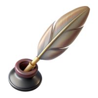 unparalleled classic Photorealistic, isolated cutout of a vintage quill pen with a nib with Transparent Background high quality png