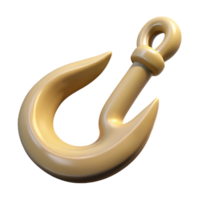 striking distinctive Hyper-specific, professional render of a tribal fish hook carved from bone Isolated cutout with Transparent Background png