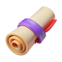 notable traditional A single, rolled-up scroll, tied with a ribbon with Transparent Background ultra HD png