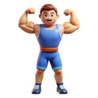mysterious dramatic Powerful weightlifter flexing muscles, with Transparent Background sharp png