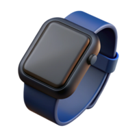 nostalgic dazzling Photorealistic, isolated cutout of a single, modern smart watch with a black band, professional render with Transparent Background elite png
