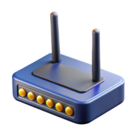 wonderful artistic Hyper-specific, isolated cutout of a single network router, photorealistic, professional render, ultra-detailed antenna placement with Transparent Background refined png