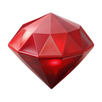 splendid intense gothic Photorealistic professional render, isolated cutout of a single blood-red ruby, hyper-specific with Transparent Background masterfully captured png