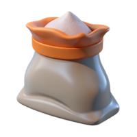 striking iconic Hyper-specific, professional render of a single, bag of cement, unopened with Transparent Background png