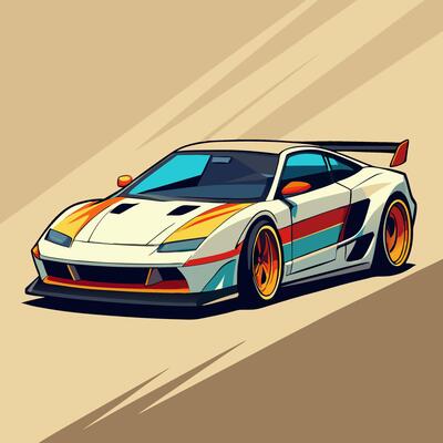 Retro Sports Car, Custom Design