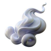 picturesque contemporary A wisp of smoke, curling and ethereal with Transparent Background museum quality png