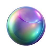 mesmerizing exceptional Hyper-specific, professional render of an isolated cutout of a single, levitating, iridescent soap bubble with Transparent Background png