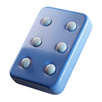 pristine dramatic vintage Professional render of a single domino tile double six, hyper-specific, isolated cutout with Transparent Background precision png