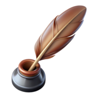 sumptuous mysterious rustic Photorealistic, isolated cutout of a vintage quill pen with a nib with Transparent Background exclusive png