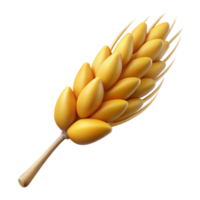 splendid futuristic Hyper-specific, isolated cutout Photorealistic render Single Demeter's Wheat Sheaf, golden, ripe grains with Transparent Background artisan png