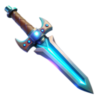 wonderful inspired Cyberpunk sword with glowing energy blade and intricate hilt with Transparent Background png