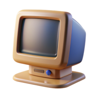 mesmerizing melancholic rustic Photorealistic, isolated cutout of a single vintage computer monitor, hyper-specific CRT screen curvature, ultra-detailed with Transparent Background high quality png