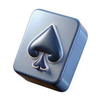 pristine dynamic organic Hyper-specific, isolated cutout of a single playing card, Ace of Spades with Transparent Background precision png