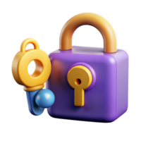 playful elegant A stylized lock and key, abstract and symbolic with Transparent Background original png