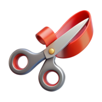 timeless bohemian A scissors, cutting through ribbon with Transparent Background 4K png