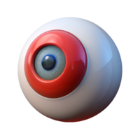 wonderful memorable Professional render, hyper-specific, isolated cutout of a single Cyclops eye, bloodshot with Transparent Background png