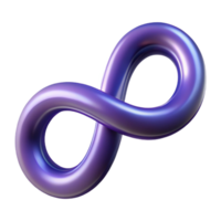 notable minimaliste une stylisé infini symbole, continu et écoulement avec transparent Contexte authentique png