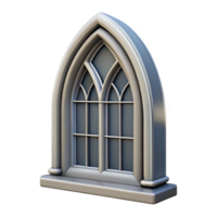 sumptuous passionate vintage Photorealistic, ultra-detailed, isolated cutout of a single, arched gothic window frame, stone with Transparent Background top-tier png