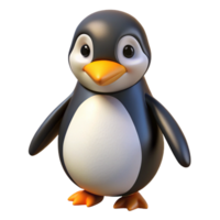 nostalgic vibrant A waddling penguin, looking to the side with Transparent Background impeccable png