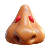 vibrant art deco Photorealistic isolated cutout of a human nose with realistic details and pores with Transparent Background authentic png