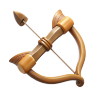 playful majestic Concept art style, isolated cutout of a tribal hunting bow made from polished wood and animal sinew with Transparent Background 8K png