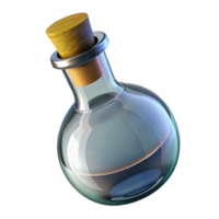 peaceful extraordinary Photorealistic, isolated cutout of a vintage glass bottle with a cork stopper with Transparent Background top-tier png
