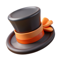 passionate mesmerizing Concept art style, isolated cutout of a vintage top hat with a ribbon with Transparent Background 4K png