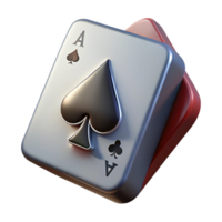 timeless minimalist Professional render, isolated cutout, single playing card, Ace of Spades, hyper-specific with Transparent Background professional png