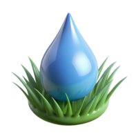 vibrant nostalgic baroque Photorealistic, ultra-detailed isolated cutout of a single, wet raindrop clinging to a blade of grass with Transparent Background authentic png