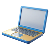 signature rustic Laptop computer, open, blank screen, with Transparent Background studio quality png