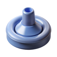 reflective enchanting Photorealistic isolated cutout of a single, professional grade D printer nozzle, ultra-detailed with Transparent Background masterfully captured png
