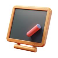 pristine gothic Chalkboard with eraser, with Transparent Background high resolution png