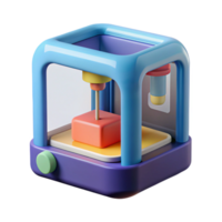 sumptuous remarkable D printer printing a small object with Transparent Background png