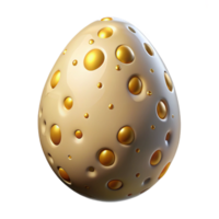 reflective vibrant Concept art style, hyper-specific, isolated cutout of a single Griffin egg, speckled gold with Transparent Background expertly shot png