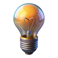 reflective beautiful Photorealistic, hyper-specific render of a single, isolated retro-futuristic lightbulb with glowing filaments and a unique shape with Transparent Background artisan png