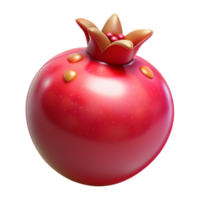 wonderful timeless Photorealistic professional render isolated cutout of a ripe pomegranate seed, juicy, translucent red, detailed texture, with Transparent Background png