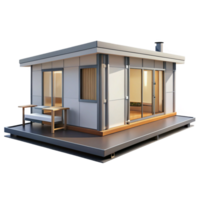 remarkable avant-garde Prefabricated modular home unit, with Transparent Background genuine png
