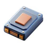 stunning remarkable Ultra-detailed, isolated cutout of a single SSD drive, professional render, hyper-specific connector pins with Transparent Background png