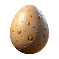 radiant sought-after Concept art style, hyper-specific, isolated cutout of a single Griffin egg, speckled gold with Transparent Background png