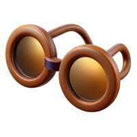 nostalgic glorious Photorealistic, ultra-detailed isolated cutout of a vintage spectacles with round frames with Transparent Background flawless png