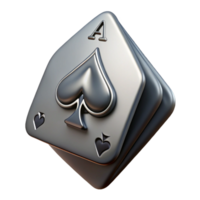 wonderful impressionist Photorealistic, isolated cutout of a single playing card, ace of spades, intricate design, professional render with Transparent Background top-tier png