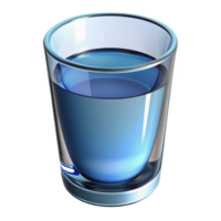 playful enchanting Ultra-detailed, professional render of a single glass of water with realistic reflections and refractions Isolated cutout with Transparent Background authentic png