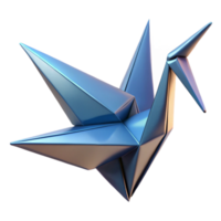 playful captivating Hyper-specific, isolated cutout, concept art style, single, intricate origami crane, folded paper with Transparent Background museum quality png