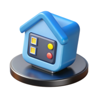vibrant art deco Smart home hub with touch screen display with Transparent Background high quality png