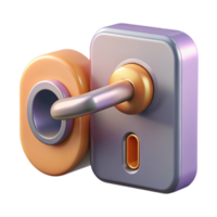 timeless modern Lockset modern keyed entry with Transparent Background crisp png