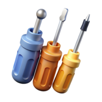 remarkable avant-garde A set of screwdrivers, various sizes with Transparent Background studio quality png