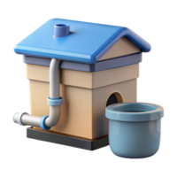 unparalleled renaissance Rainwater harvesting system, gutter, sustainable design with Transparent Background masterfully captured png