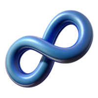 capricieux magnifique une stylisé infini symbole, continu et écoulement avec transparent Contexte croustillant png
