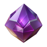 playful elegant Ultra-detailed, isolated cutout of a single, faceted, amethyst crystal with intricate internal inclusions, professional render with Transparent Background studio quality png